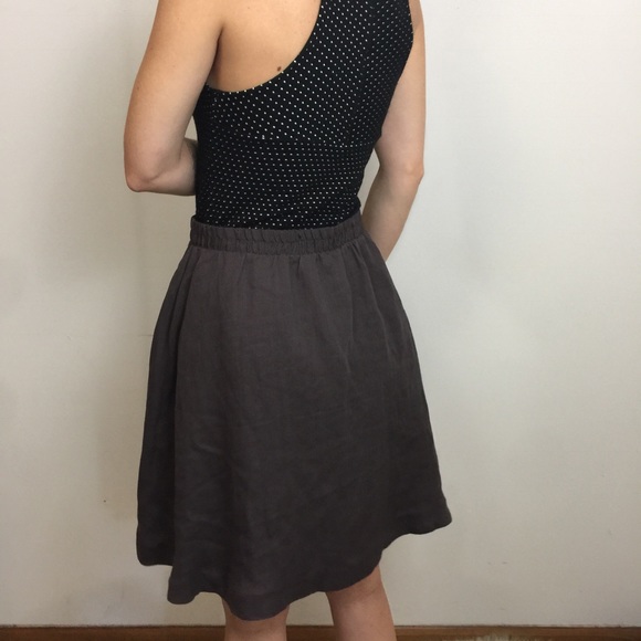 NWT Selected Femme French Brown Skater Midi Skirt - Picture 2 of 8